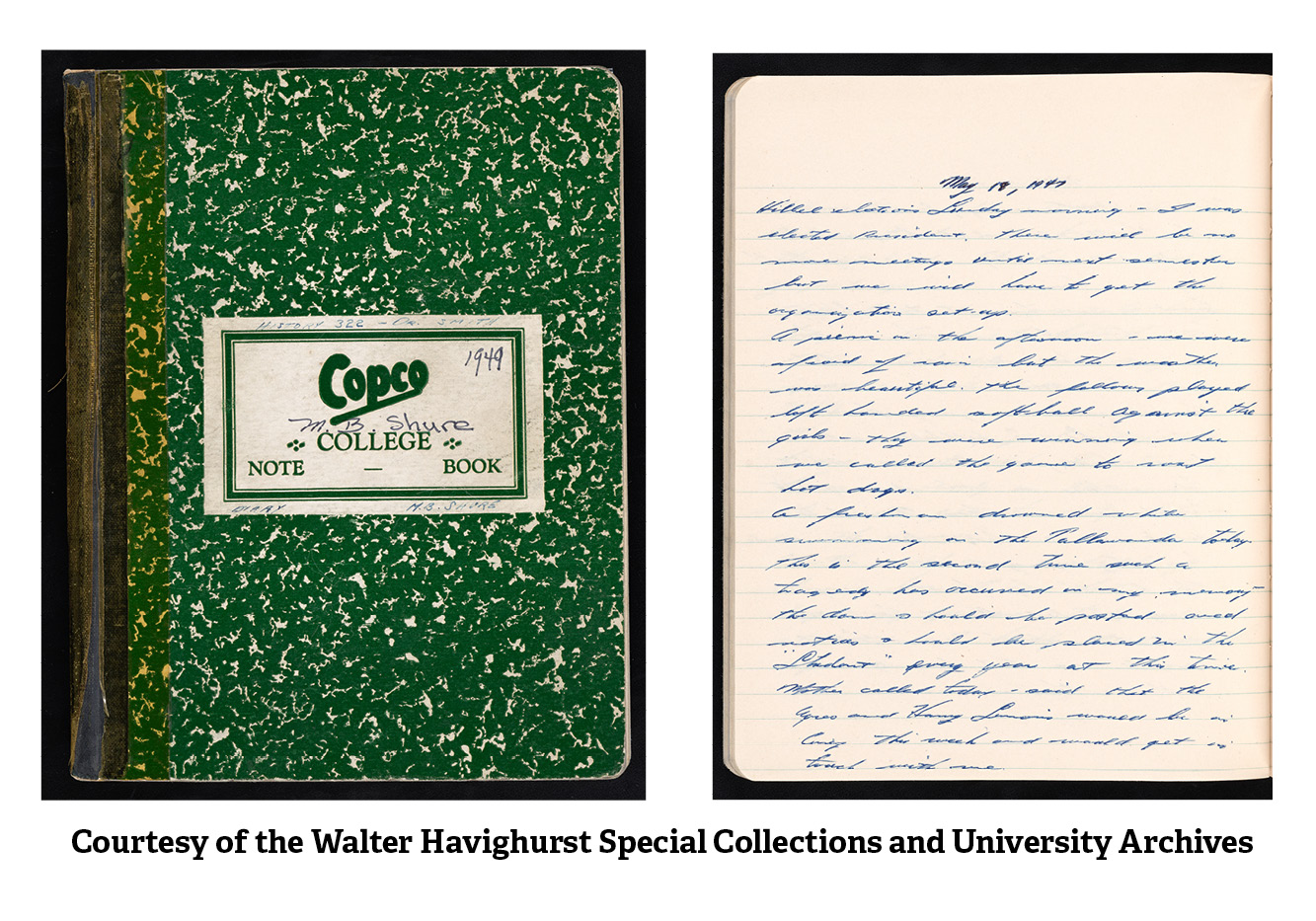 Diary entry of Myron Shure, May 18, 1947