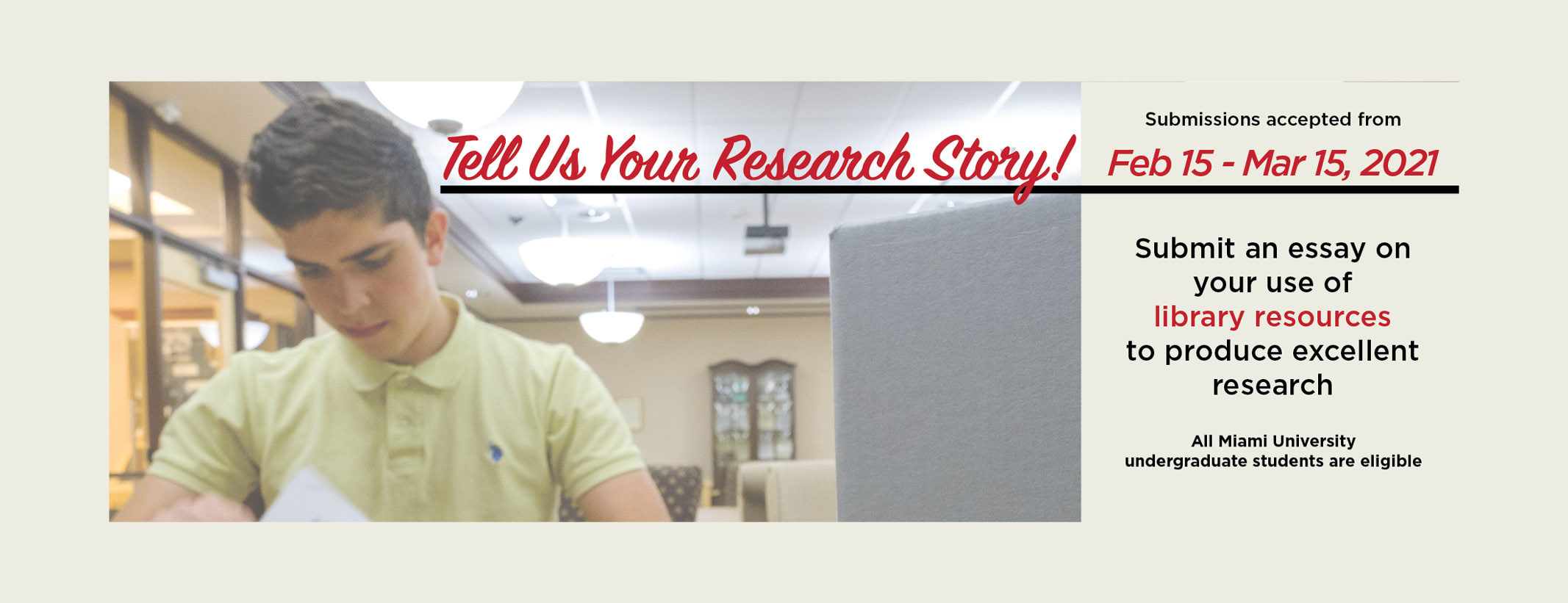 Tell Us Your Research Story!
